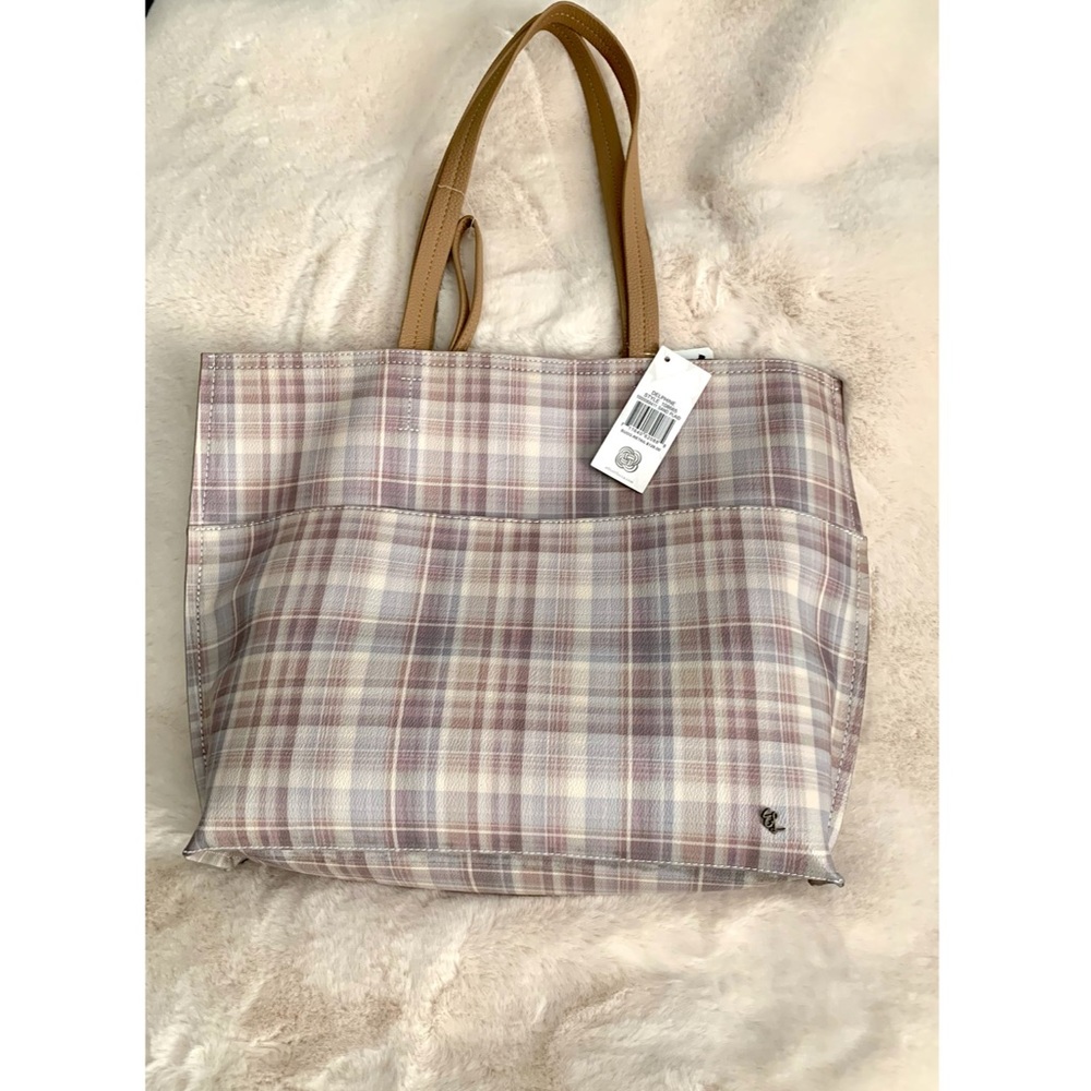 ELLIOTT LUCCA Delphine 2 in 1 Plaid Tote